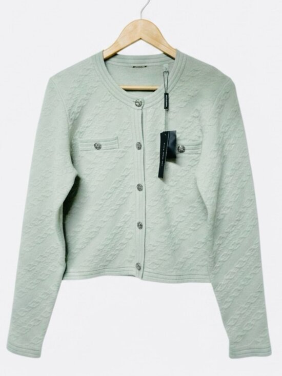 Elie Tahari Sweaters - ELIE TAHARI Mineral Sage Long Sleeve Classic Buttons Front Cardigan Women’s L